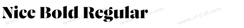Nice Bold Regular字体转换